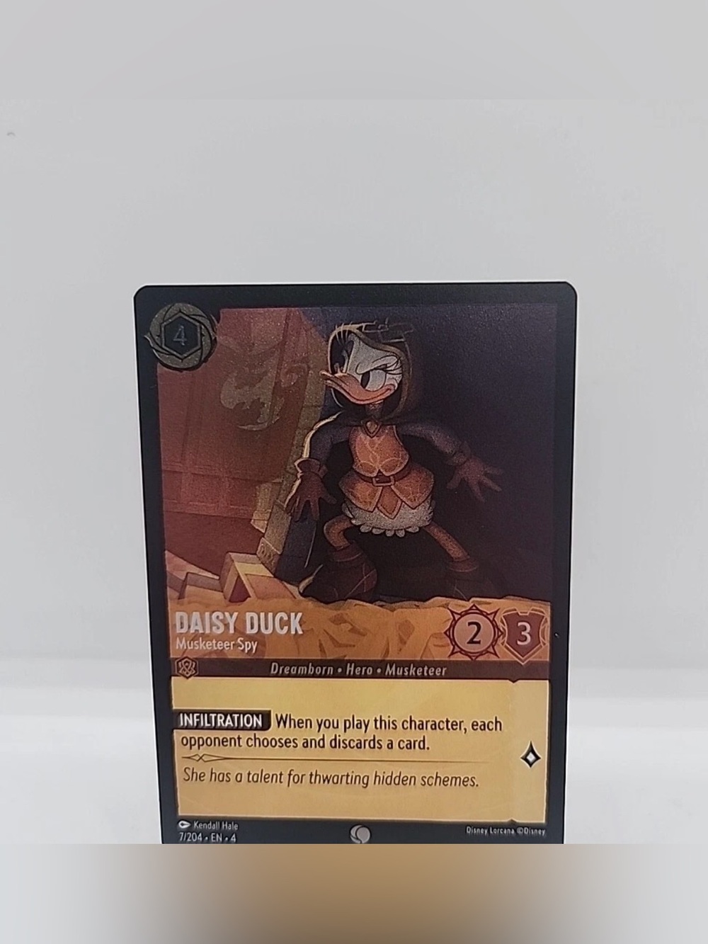COLLECTABLE Disney Daisy Duck Musketeer Spy Card - Brown, Black